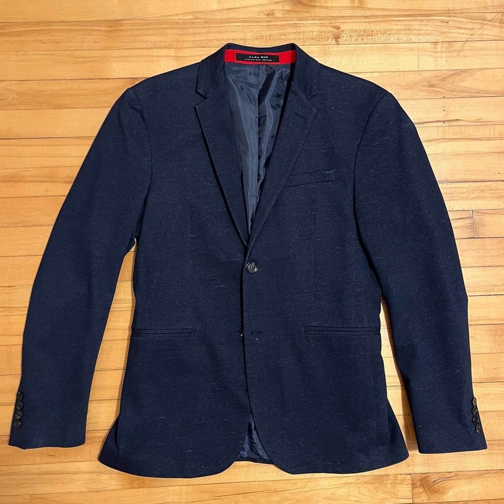 Men’s Zara Summer sports coat in navy slim fit